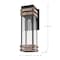 Nuvo Homestead 1-Lgt Large Wall Lantern - Matte Black & Wood / Clear Seed 60/7542 - alternate 5